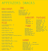 Appetizers Snacks menu 1