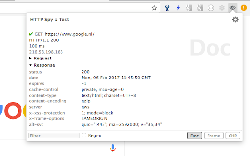 HTTP Header Spy