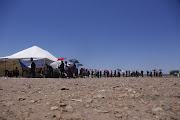 A queue outside a voting station in Juju Valley informal settlement in Seshego outside Polokwane, Limpopo as local government elections progress in Limpopo.