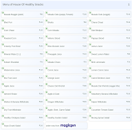 House Of Healthy Snacks menu 1