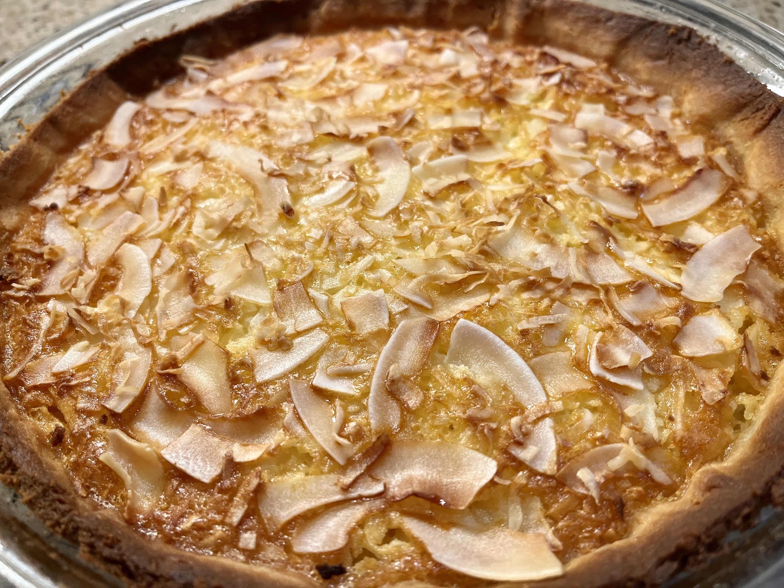 Baked Low Carb Coconut Custard Pie