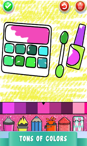 Beauty Drawing Pages Make Up Coloring Book Glitter screenshot 4
