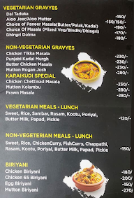 The Karaikudi Kitchen menu 2