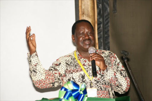 Former Prime Minister Raila Odinga.