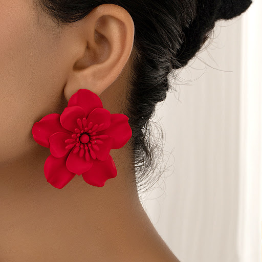Title 4, Vintage Flower Earrings for Women Niche Design ...
