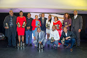 Back: (from left): Albert Masuku,Lebogang Moraba, Frans Baleni, Keratile Mphongoa, Mr Kgalema Motlanthe, Muano Musuthu, Jeanette Motsunye, Noluvo Hodana & Jako Mokgosi. Front : (From left): Sicelo Masuku, Mabuya Ngwenya, Tiego Modisagae