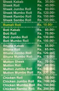 Shahi Kabab menu 1