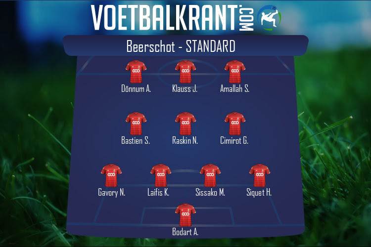 Opstelling Standard | Beerschot - Standard (15/08/2021)