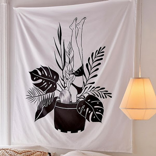 Title 1, Hand drawn abstract tapestry for unique home de...