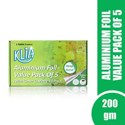 Klia Aluminium Foil Value (Pack Of 5) 200 Gm