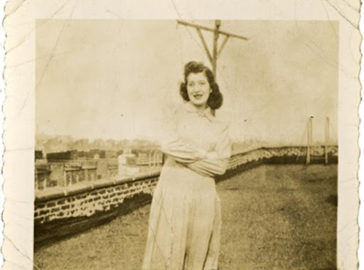 Rae Fox at 28, taking in the scenery from a New York rooftop.