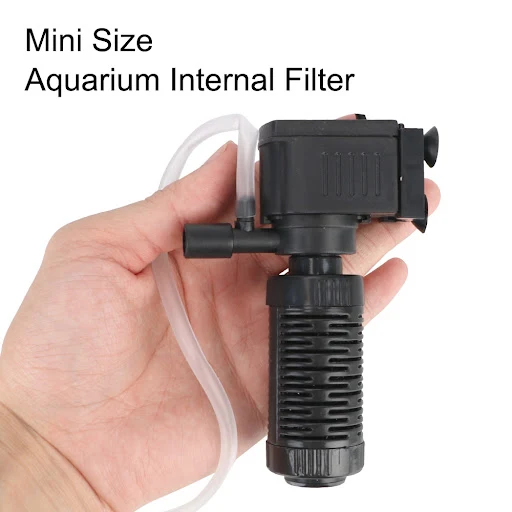 Mini Fish Tank Filter 3 in 1 Filter Oxygenation Submersible Filtration for Aquarium Fish Tank Water Purifier