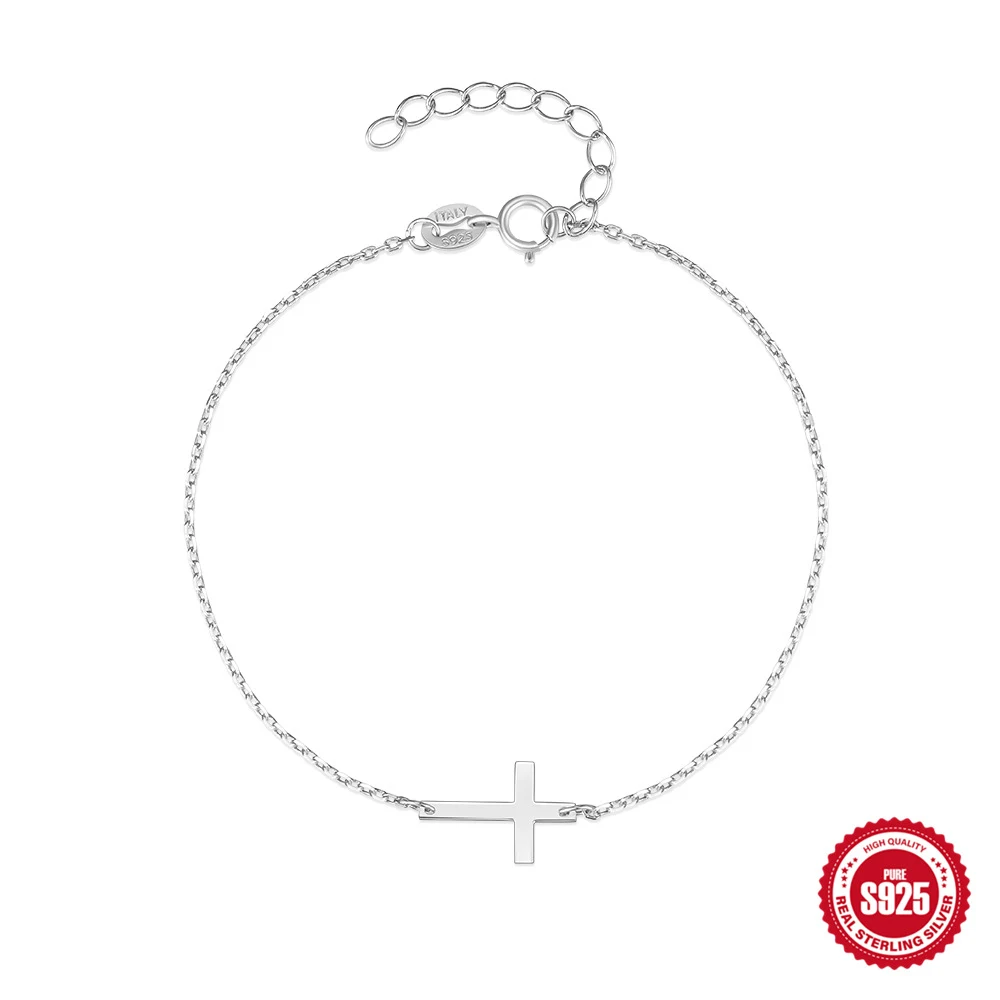 Title 5, Bracelet croix créative en argent sterling S925...