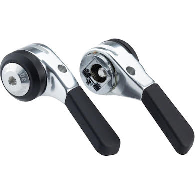 MicroShift Down Tube Shifter Set, 10-Speed Road, Double/Triple, Shimano Compatible, Silver