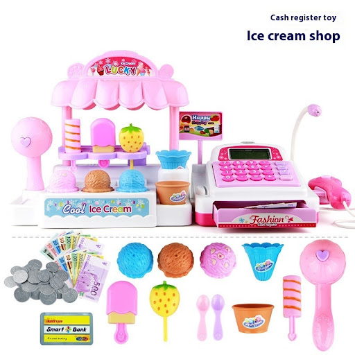 Title 3, Childrens Supermarket Girl Simulation Cash Reg...