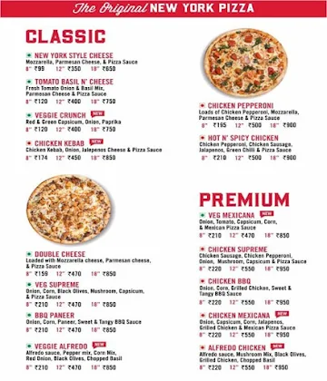 Sbarro menu 