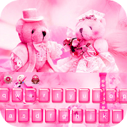 Pink Teddy Bear love keyboard  Icon