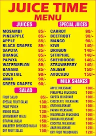 Juice Time menu 1