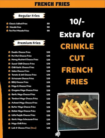 Daddy's Fried Potato menu 