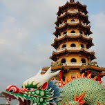 dragon and tiger pagodas at lotus pond in Kaohsiung, Taiwan in Kaohsiung, Taiwan 