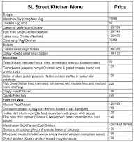 Sl Street Kitchen menu 2