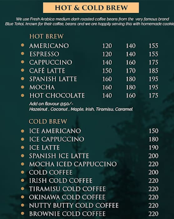 Casa Koffee menu 