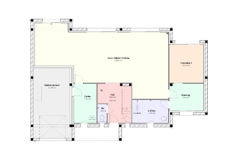  Vente Terrain + Maison - Terrain : 500m² - Maison : 142m² à Manthelan (37240) 