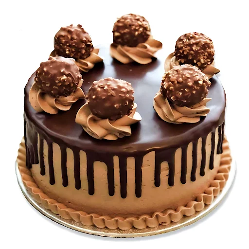 Bake Cuisine's - Ferrero Rocher Cake [Eggless]