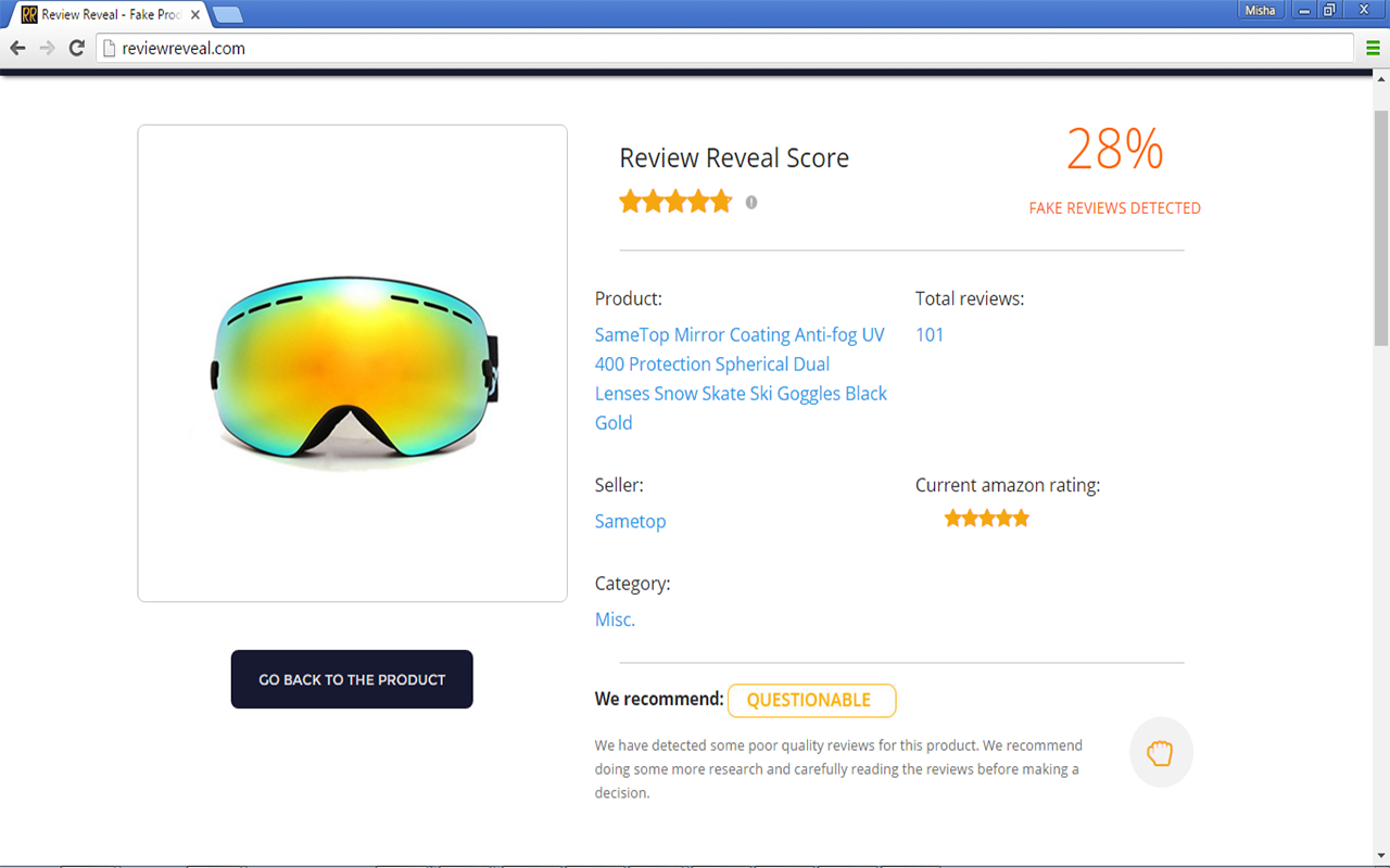 Review Reveal - Identify Fake Amazon Reviews Preview image 2