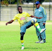 CALM BEFORE STORM: Siyabonga Zulu  during SA's training session at AW Muller Stadium on September 1 PHOTO: Sydney Mahlangu/ BackpagePix