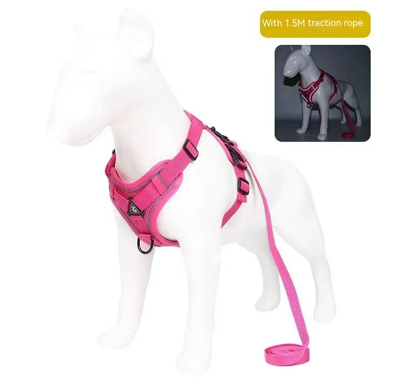 Vest Stijl Anti-Slip Honden Reflecterende Trektouw Extra Veiligheid en Controle voor Wandelingen Dag en Nacht Verhoogde Zichtbaarheid en Comfort