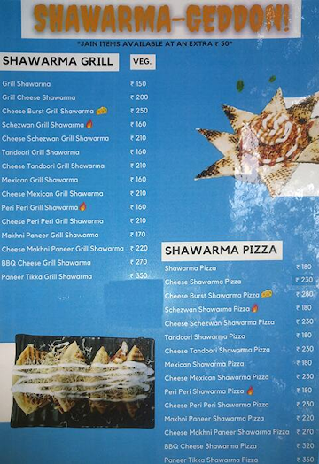 Shawarma shark menu 