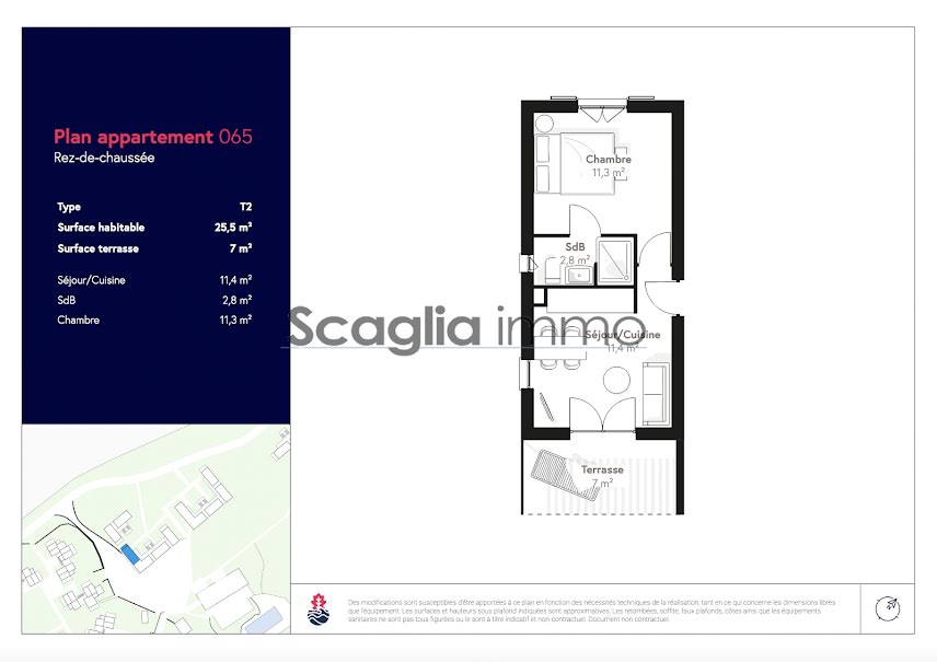 Vente appartement 2 pièces 25.5 m² à Lecci (20137), 162 500 €