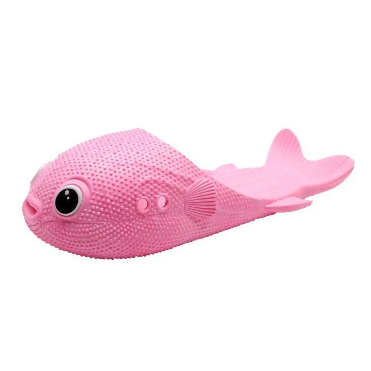 Pantoufles créatives et amusantes en forme de poisson-globe à semelle souple. Confort et fun pour vos pieds. Idéales pour se détendre à la maison !