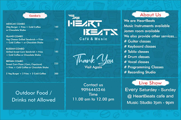 Heartbeats Cafe menu 