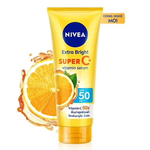 Serum Dưỡng Thể & Chống Nắng SPF50 PA+++ NIVEA Vitamin Super C+ (180 ml)