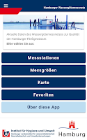Gewässerdaten Hamburg Screenshot