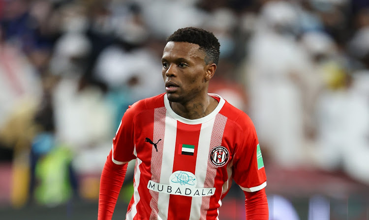 Thulani Serero turning out for of Al Jazira Club at the Fifa Club World Cup in Abu Dhabi, United Arab Emirates in February 2022. He has joined Khorfakkan Club in UAE.