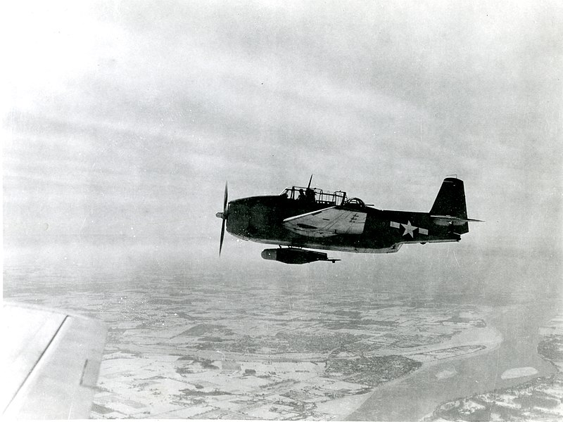 File:Grumman TBM Avenger in flight with ASM-N-2 Bat missile.jpg