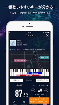 カラオケの得意な歌で音域診断！オススメキーも紹介「ウタエル」のおすすめ画像2