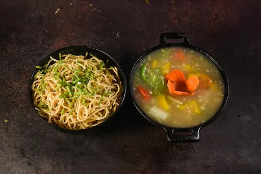 Pan Fried Cantonese Noodles [Veg]