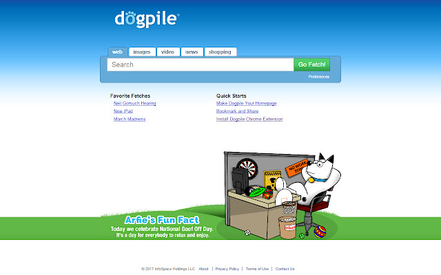 Dogpile Private Search chrome extension