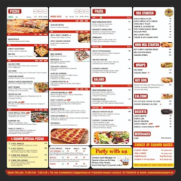 Pizza Square menu 