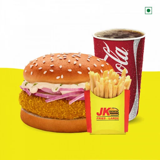 Mumbai Burger + Fries + Coke (300 Ml)