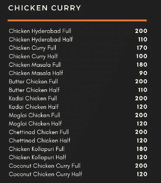 Hotel Food Land, Kerala Foods menu 