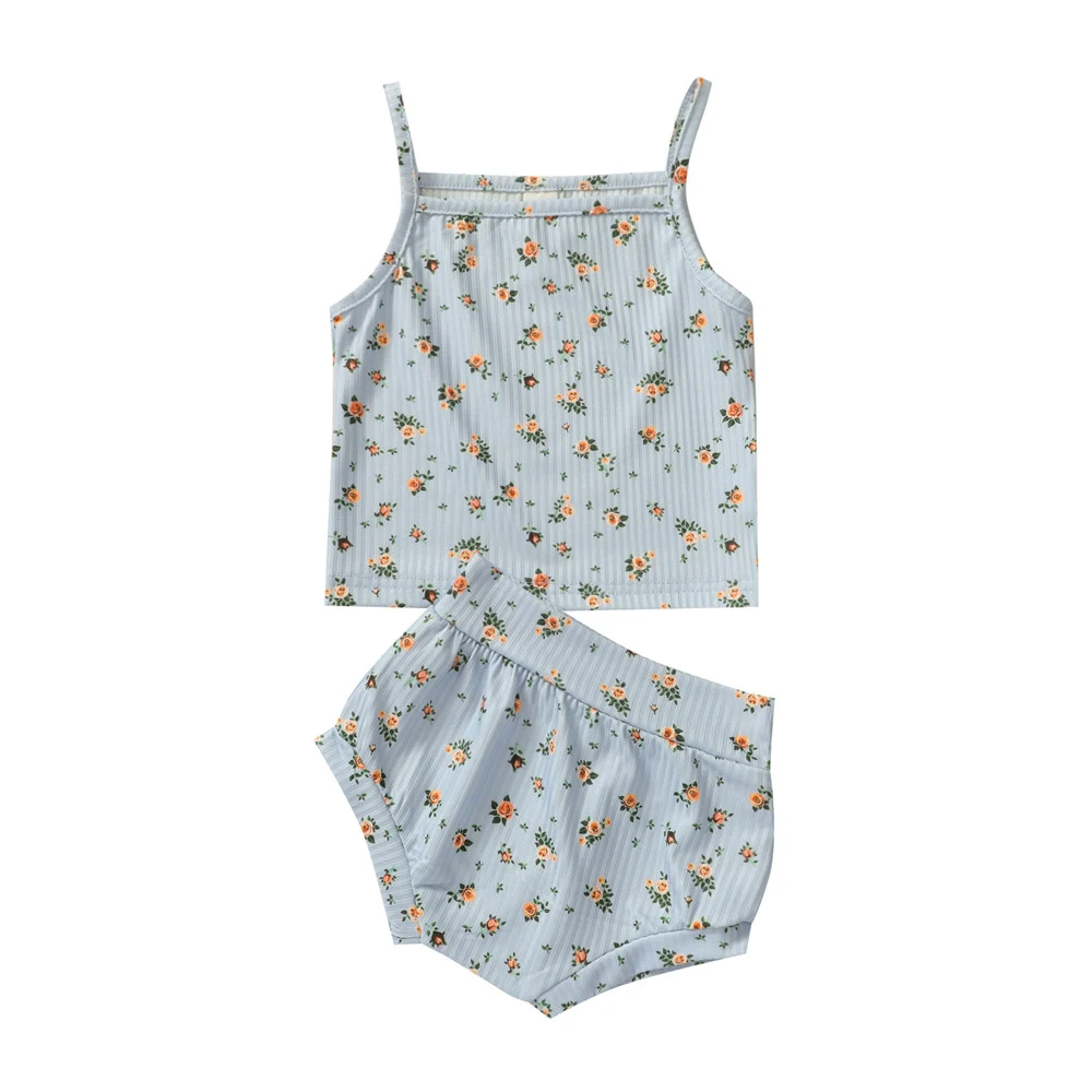 Title 5, Conjunto de top floral con tirantes y shorts pa...