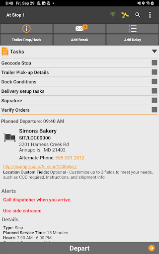 Screenshot Roadnet Mobile Demo