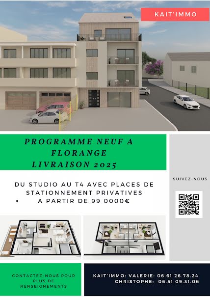 Vente appartement 1 pièce 32 m² à Florange (57190), 99 000 €