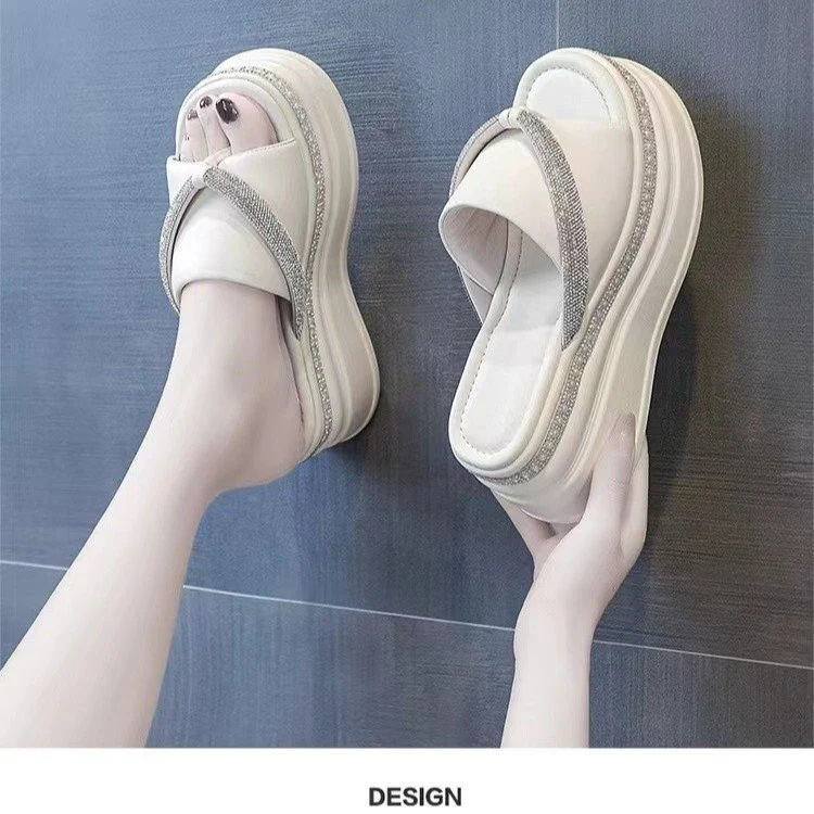 Sandalias de verano elegantes para mujer, con alza de altura, perfectas para exteriores. Disfruta del estilo y gana confianza con estas cómodas sandalias.