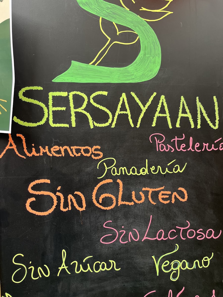 Sersayaan Alimentos Sin Gluten gluten-free menu